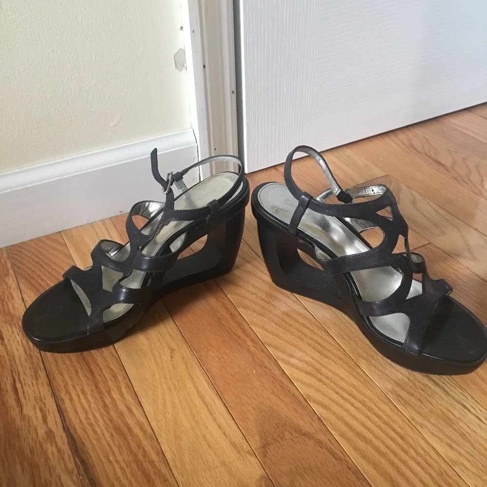 Calvin Klein Sandal Heels- Black